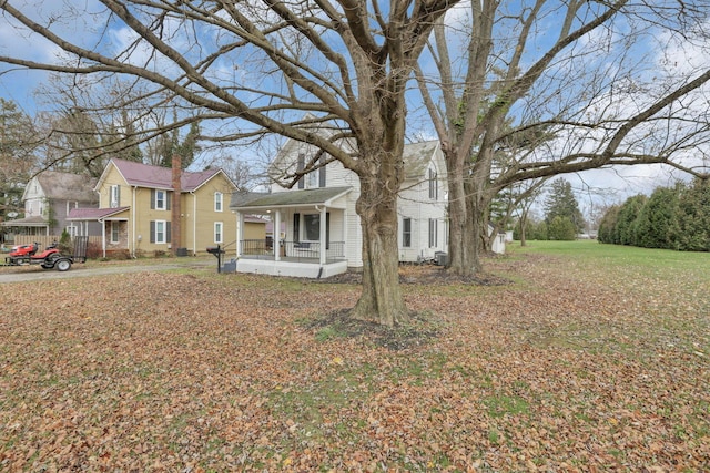 view of front of house with covered porch