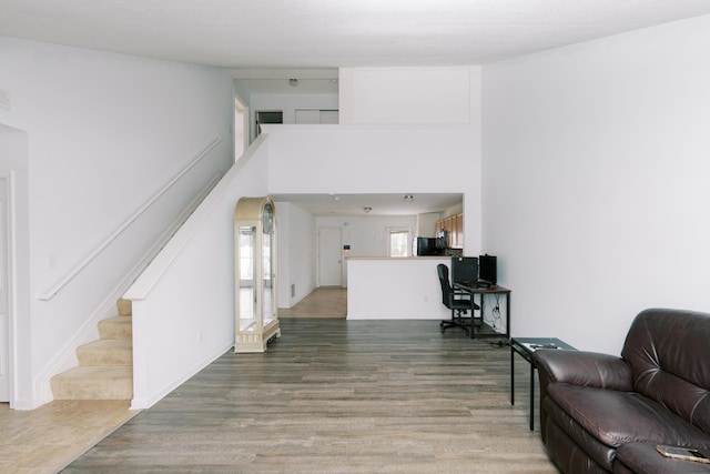 living room featuring hardwood / wood-style floors