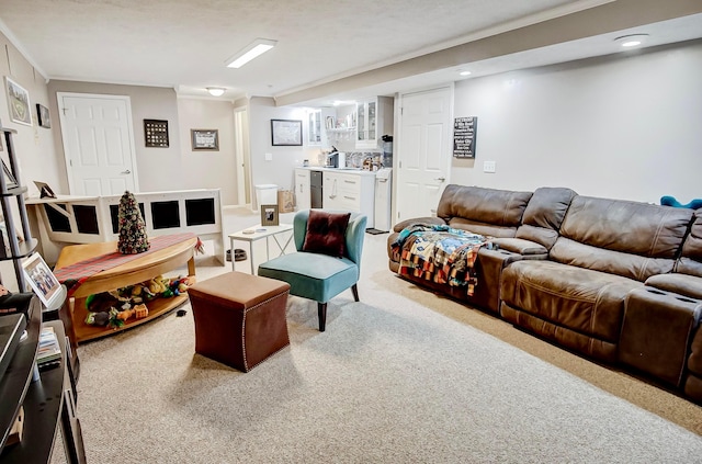 view of carpeted living room