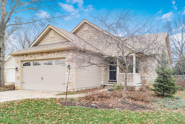 view of front of home featuring a garage