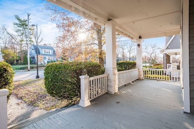 exterior space with covered porch