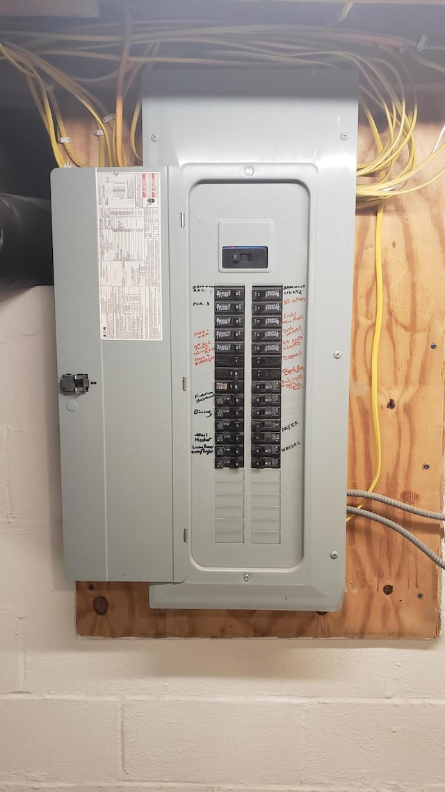 utility room featuring electric panel