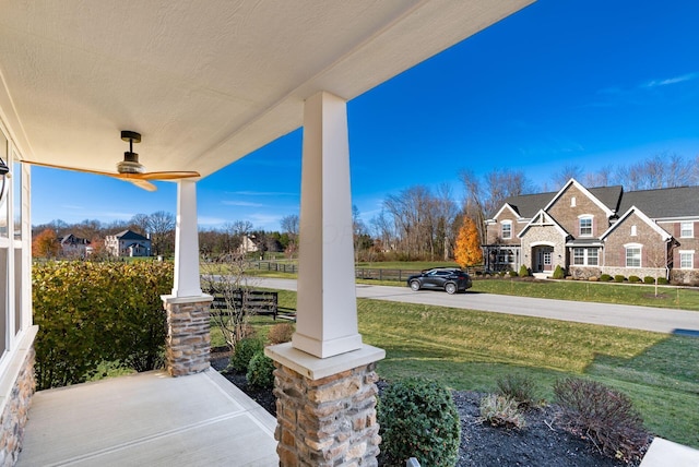 view of patio with covered porch