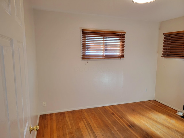 empty room featuring wood-type flooring