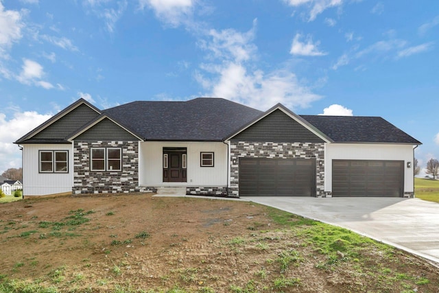 craftsman-style house with a garage