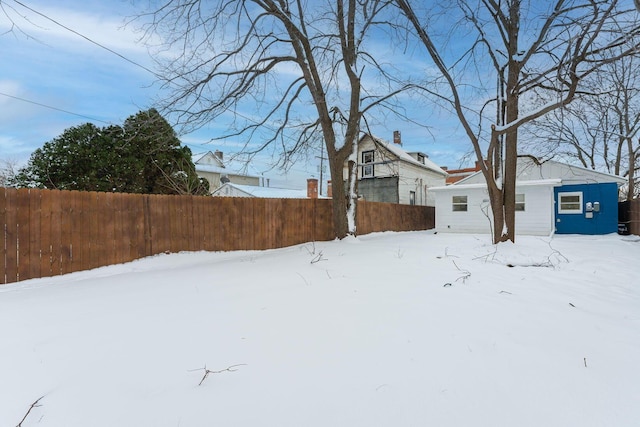 view of snowy yard