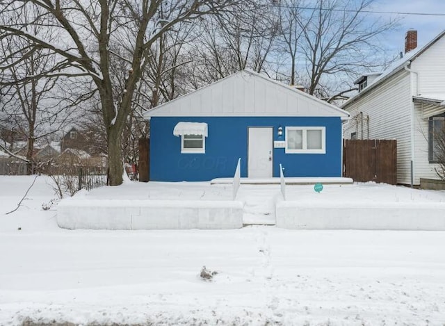 view of snow covered structure