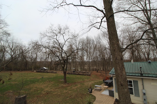 view of yard with a patio area