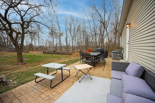 view of patio / terrace featuring outdoor lounge area