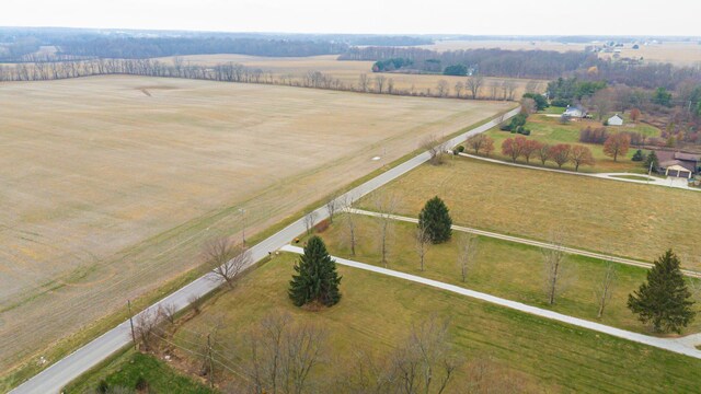 drone / aerial view featuring a rural view