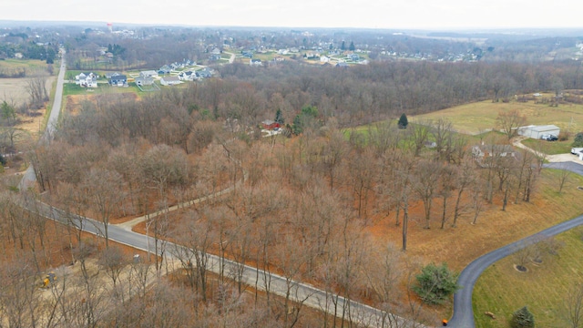 bird's eye view with a rural view