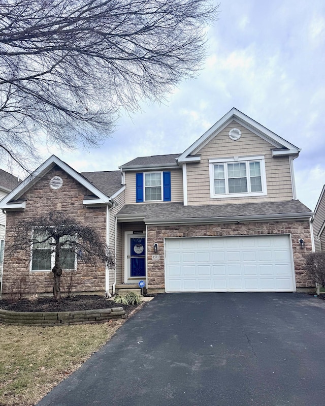 view of property with a garage