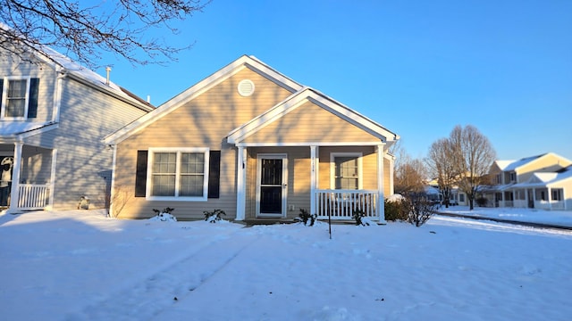 view of front of house featuring covered porch