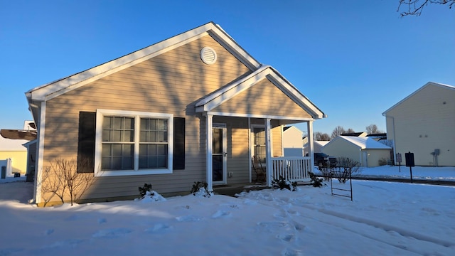 view of bungalow-style home