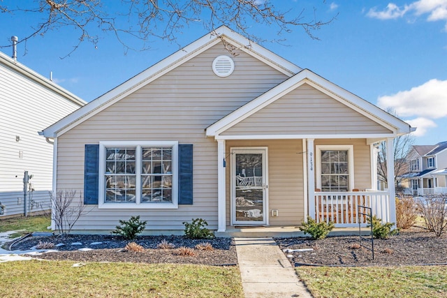 bungalow-style home featuring covered porch