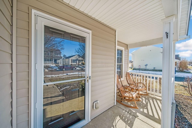 exterior space featuring covered porch