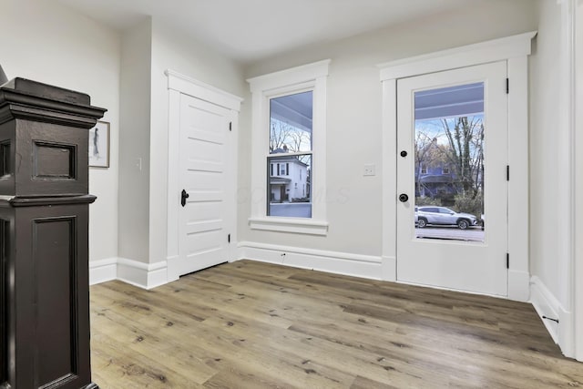 entryway featuring hardwood / wood-style floors