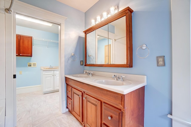 bathroom with vanity