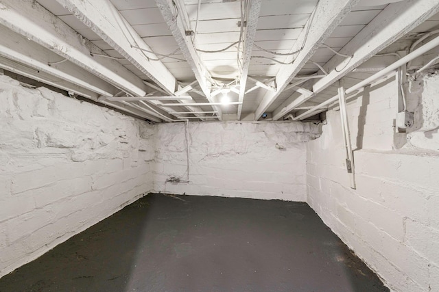 view of basement