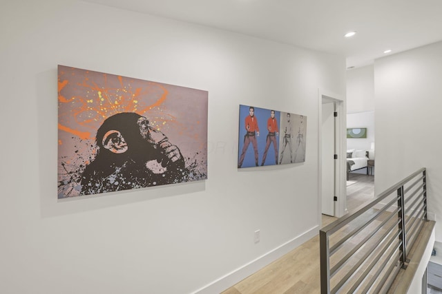 hall featuring hardwood / wood-style floors