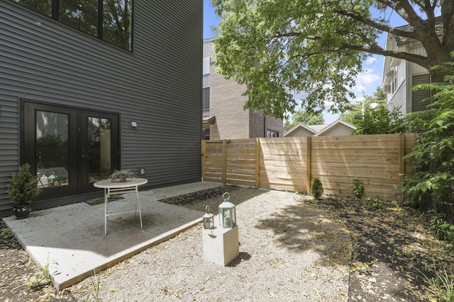 view of patio with french doors