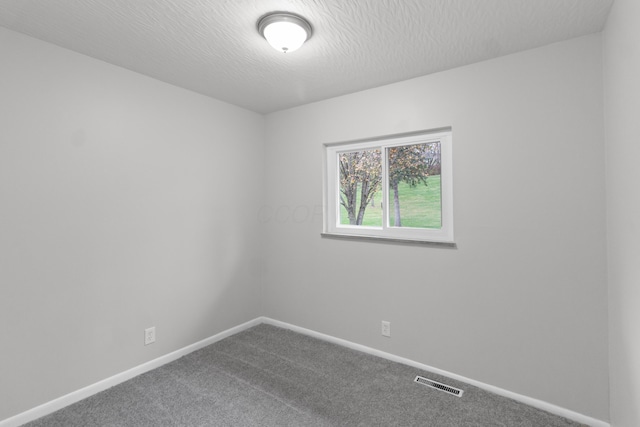 spare room with carpet floors and a textured ceiling