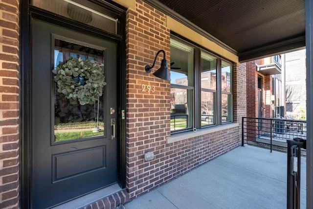 property entrance with a porch