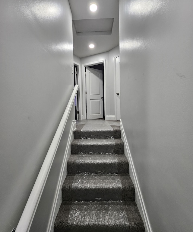 view of stairway