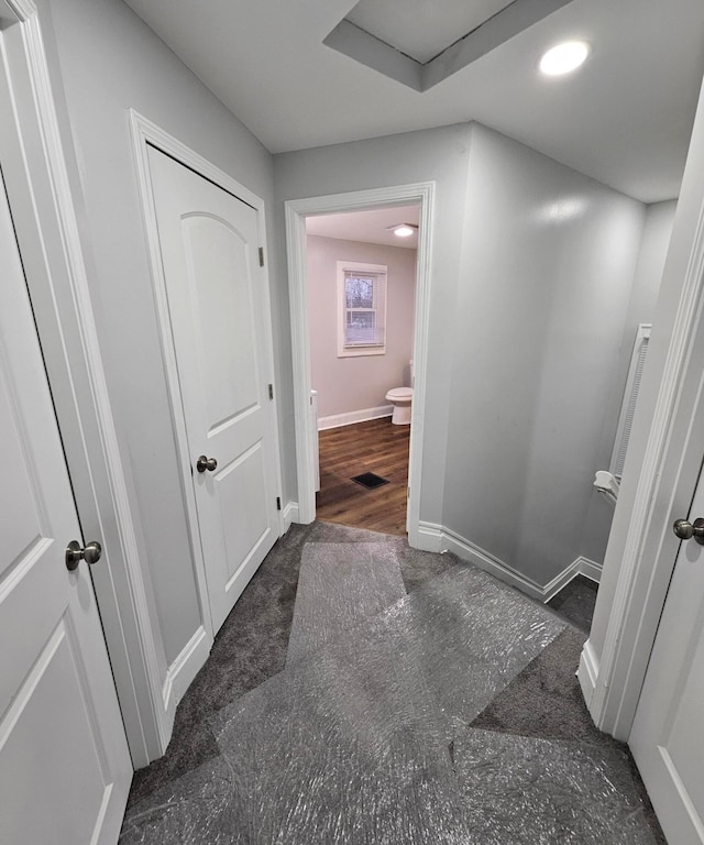 bathroom featuring hardwood / wood-style flooring