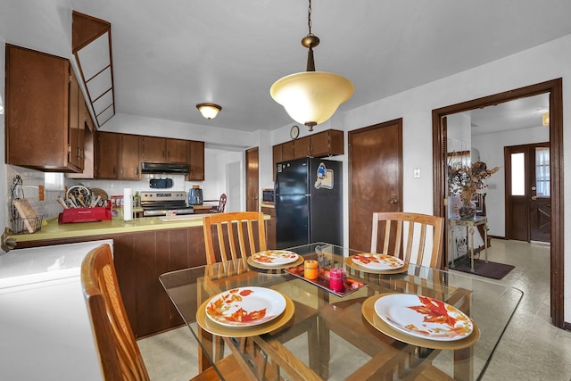 view of dining area