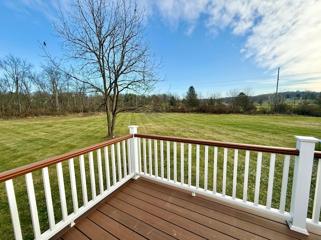 deck with a lawn