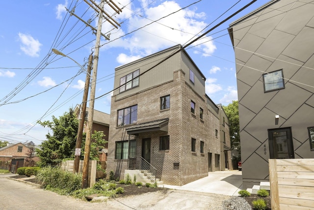 view of property featuring a garage