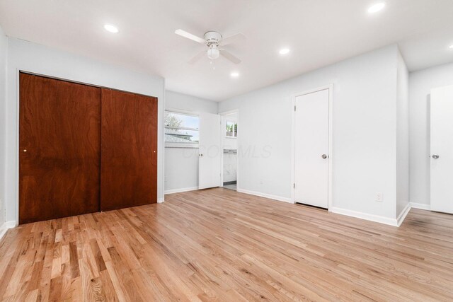 1677 Kenview Rd, Columbus, OH 43209 - unfurnished bedroom featuring recessed lighting, baseboards, and light wood-style flooring