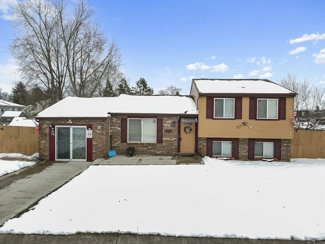 view of split level home