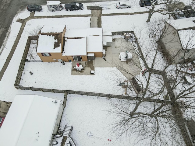 view of snowy aerial view