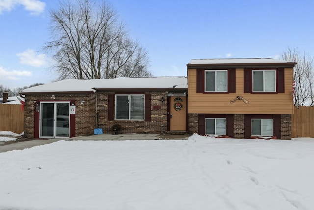 view of split level home