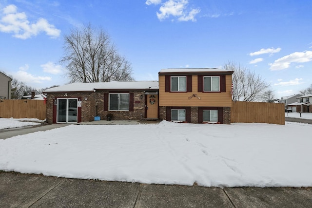 view of split level home