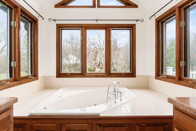 bathroom featuring vanity and a wealth of natural light