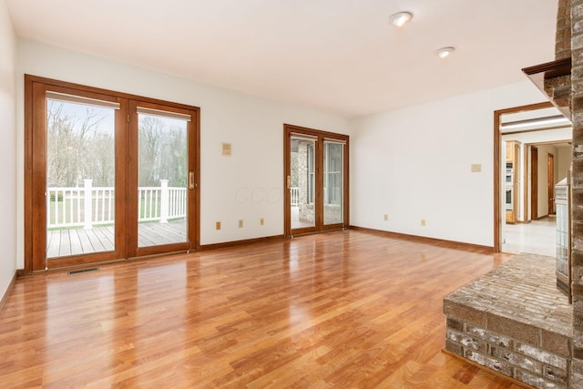 living room featuring light hardwood / wood-style flooring