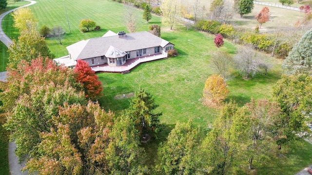 bird's eye view with a rural view