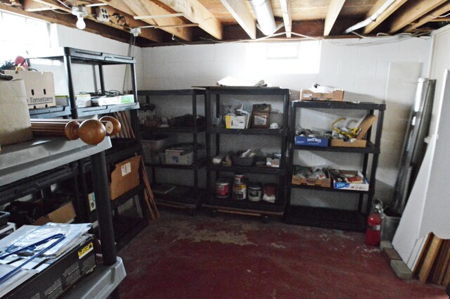 view of storage room