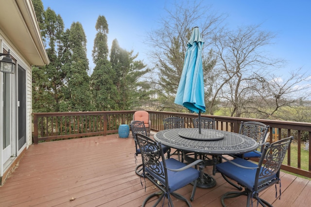 view of wooden terrace