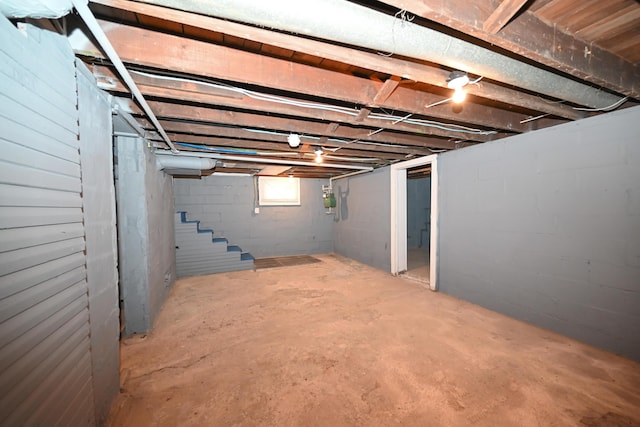 view of basement