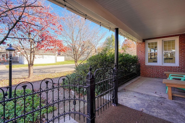 view of patio featuring covered porch