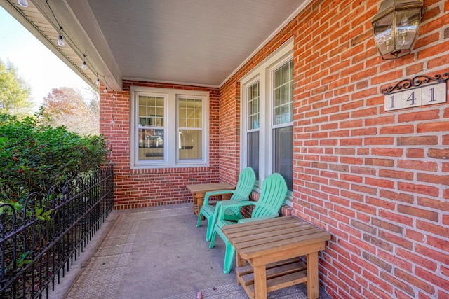 exterior space featuring covered porch