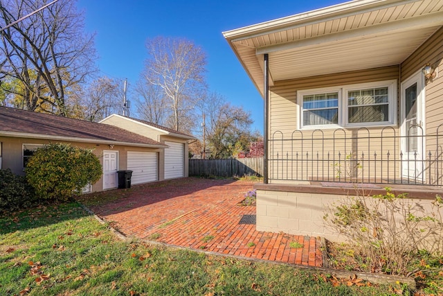 view of property exterior featuring a garage