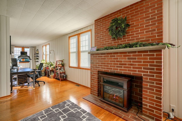 office featuring light hardwood / wood-style floors