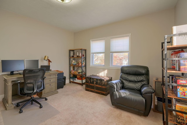 view of carpeted office