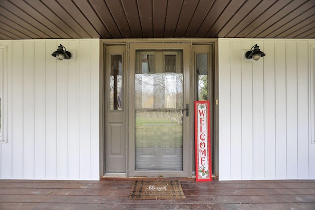 view of doorway to property