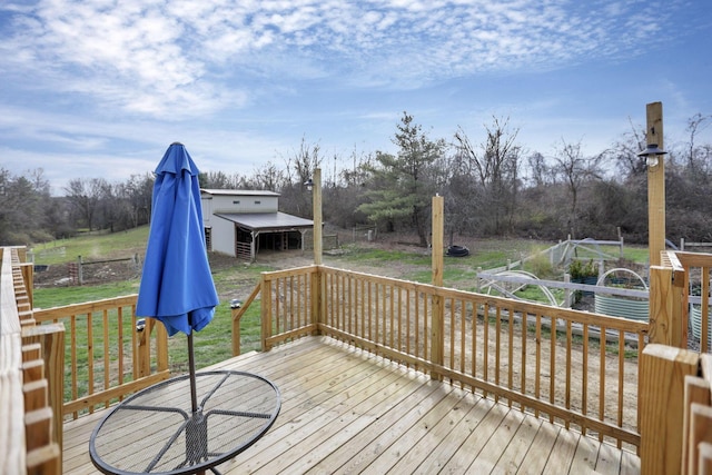 view of wooden deck